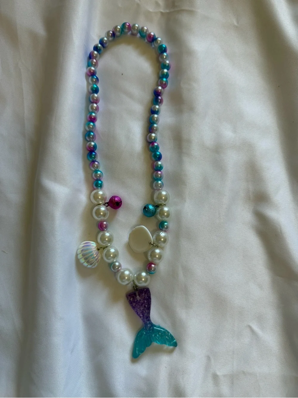 Mermaid Pearl Charm Necklace Y2K Mermaidcore